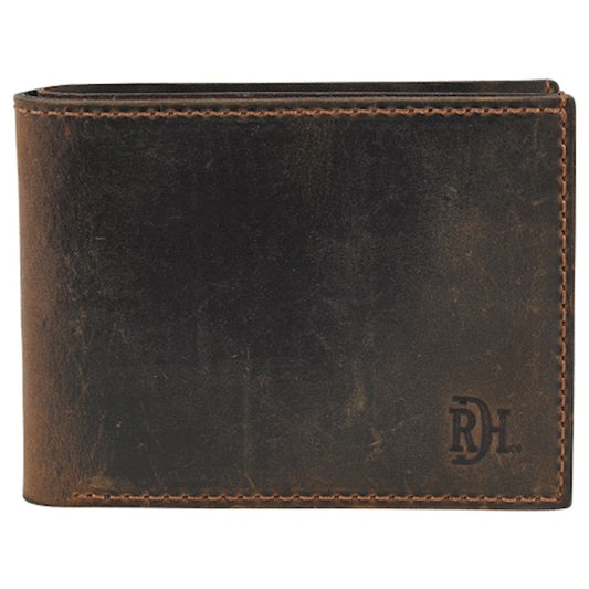 RED DIRT HAT CO MENS BIFOLD WALLET OILED LEATHER