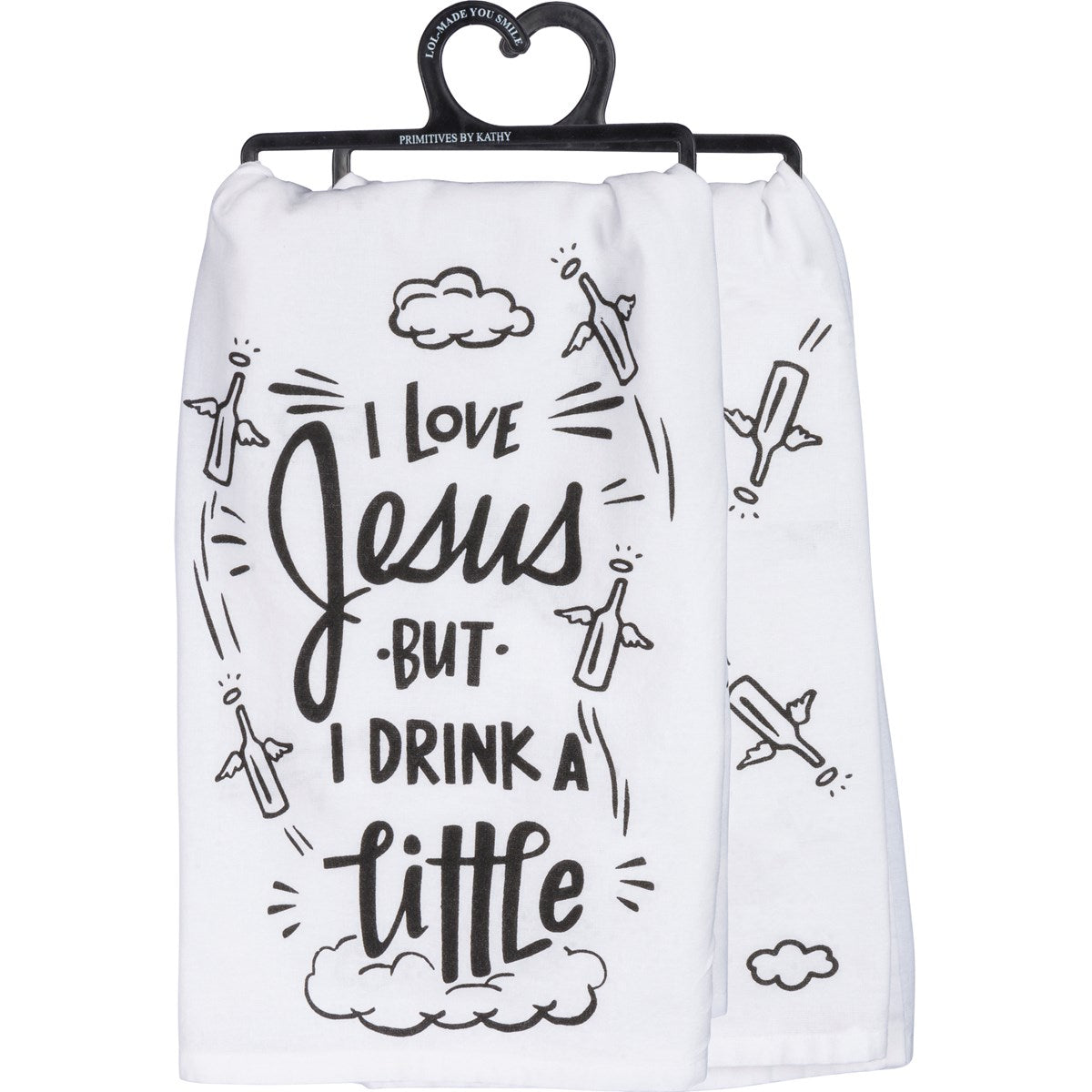 "I LOVE JESUS, BUT I DRINK A LITTLE" DISH TOWEL