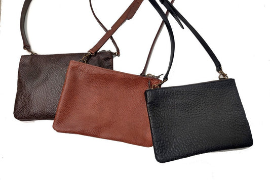 Bison Rough out Crossbody Purse