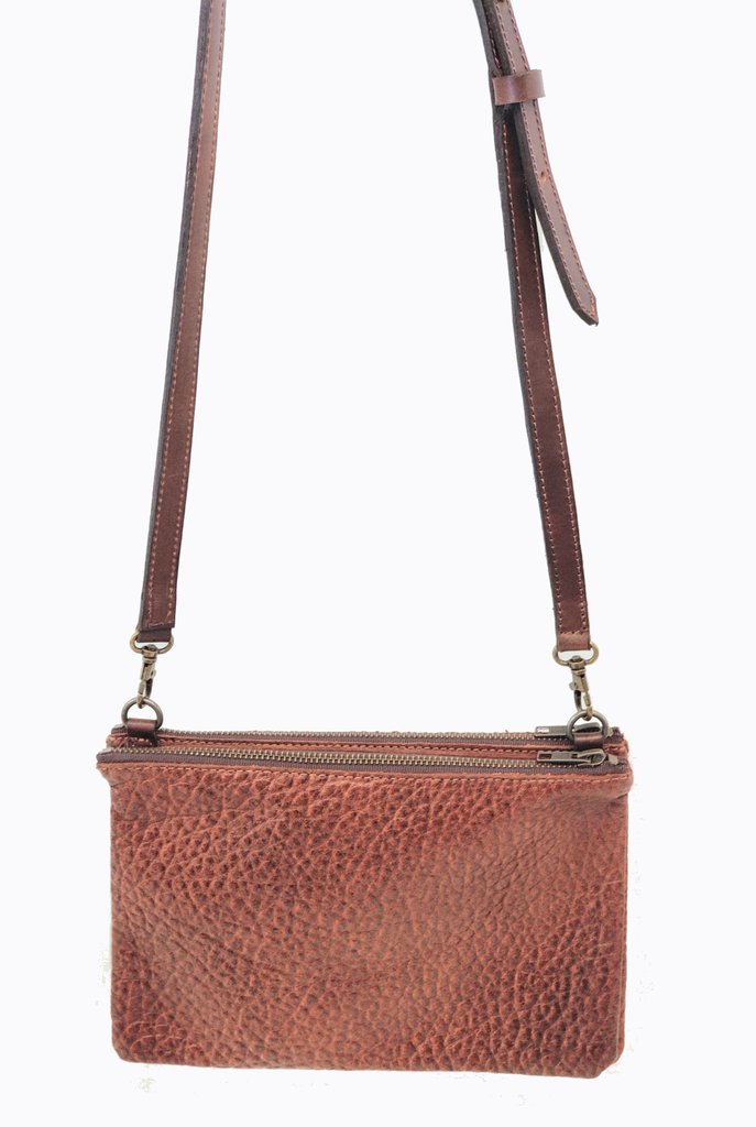 Bison Rough out Crossbody Purse