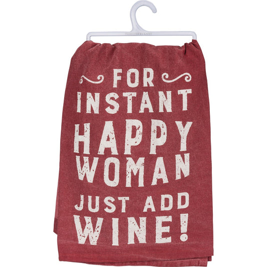 "JUST ADD WINE" DISH TOWEL