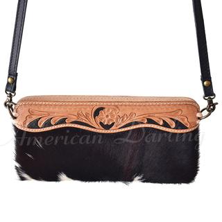 American Darling Small Cowhide Tooled Leather Crossbody
