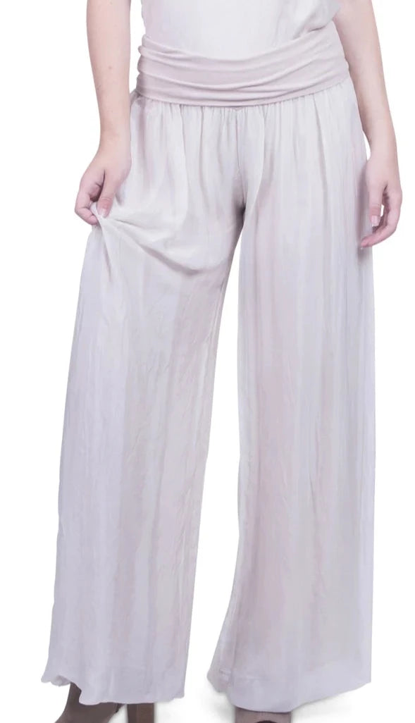 ASPEN SILK HAREM PANTS in CREAM