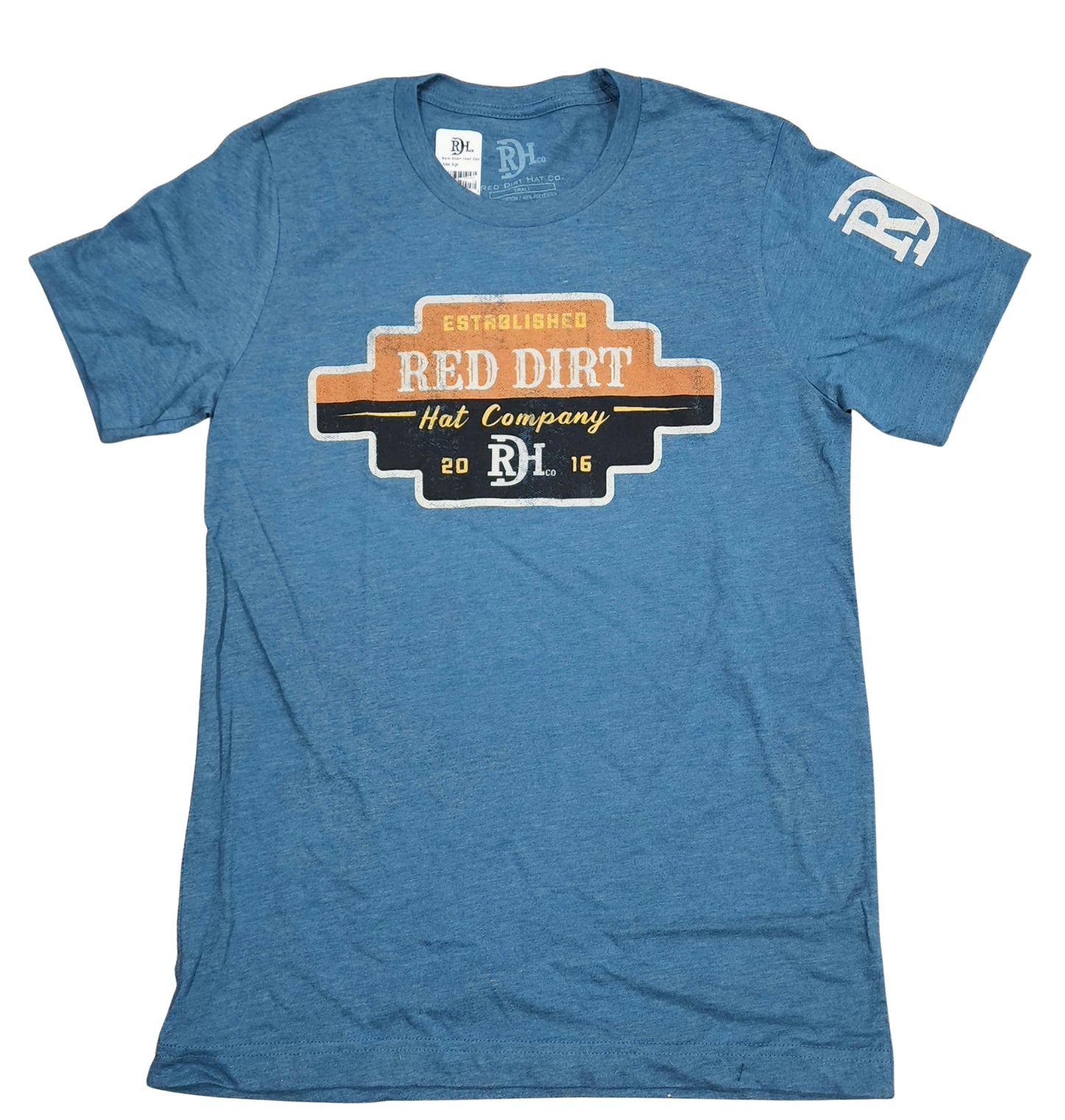 RED DIRT HAT CO AZTEC SIGN TEE SHIRT in DEEP HEATHER TEAL