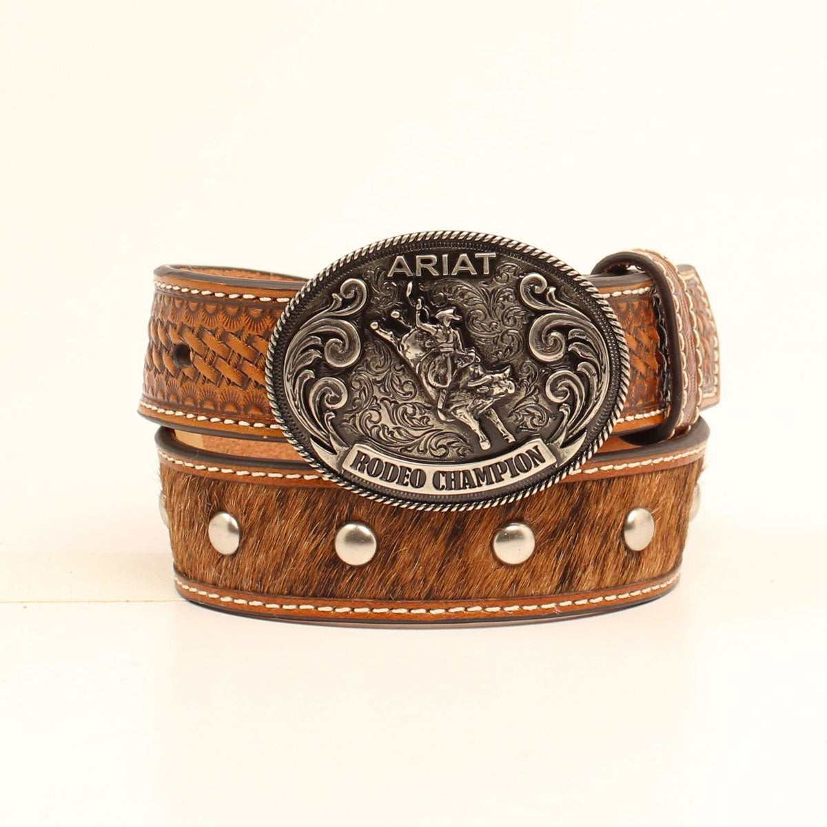 ARIAT CALF HAIR BOYS WESTERN BELT