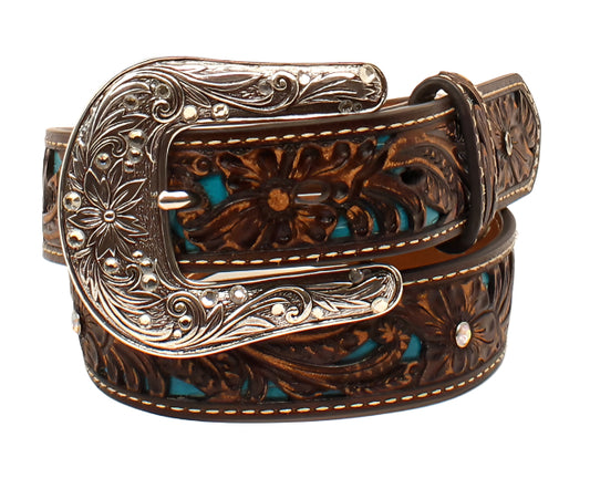 ARIAT GIRL'S FLORAL FASHION BELT