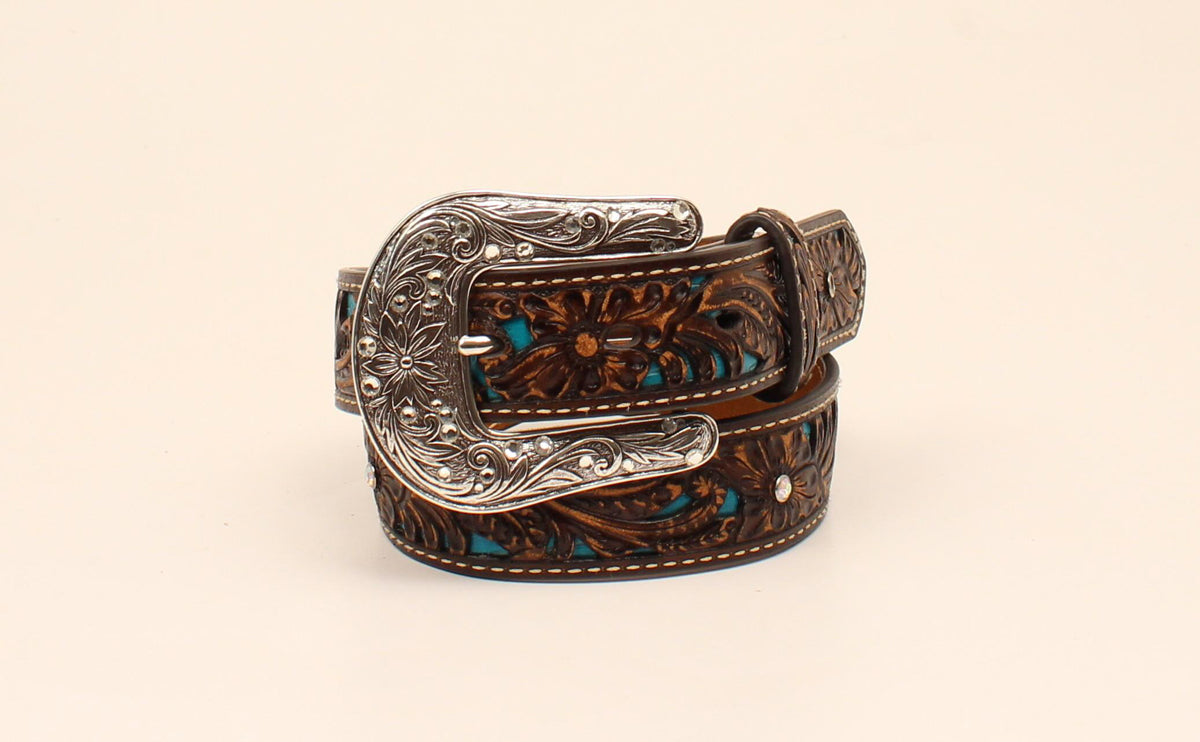 ARIAT GIRL'S FLORAL FASHION BELT