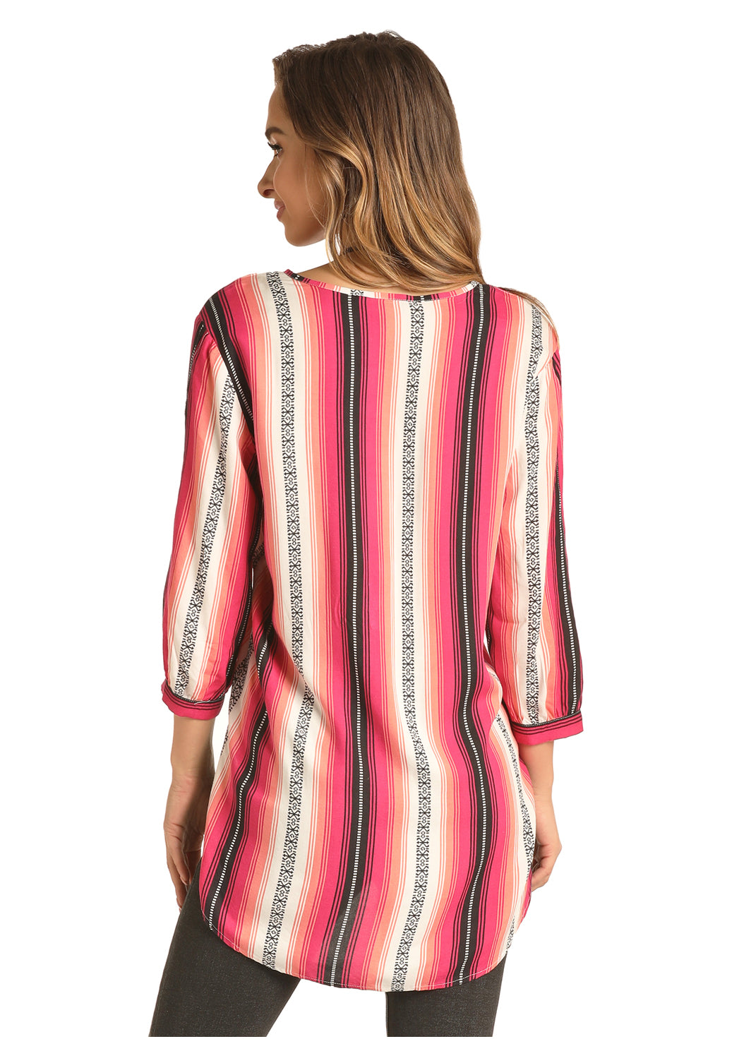 PANHANDLE LONG SLEEVE SERAPE STRIPE SHIRT