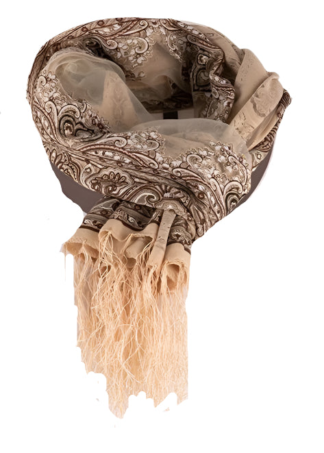 TASHA POLIZZI BANDANA SCARF in CREAM