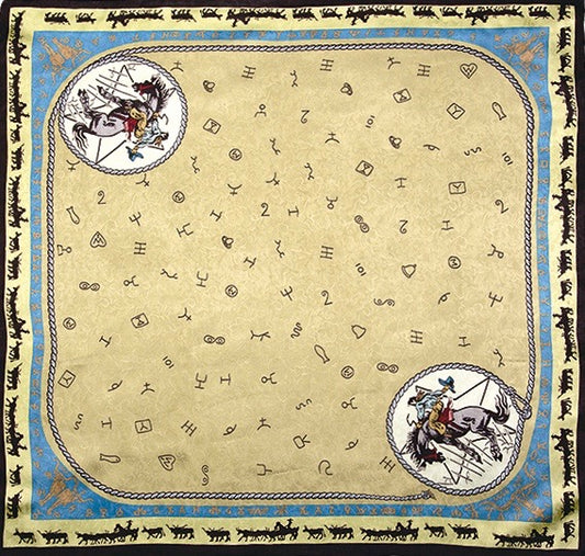WYOMING TRADERS LIMITED EDITION BRANDS SILK SCARF in GREEN
