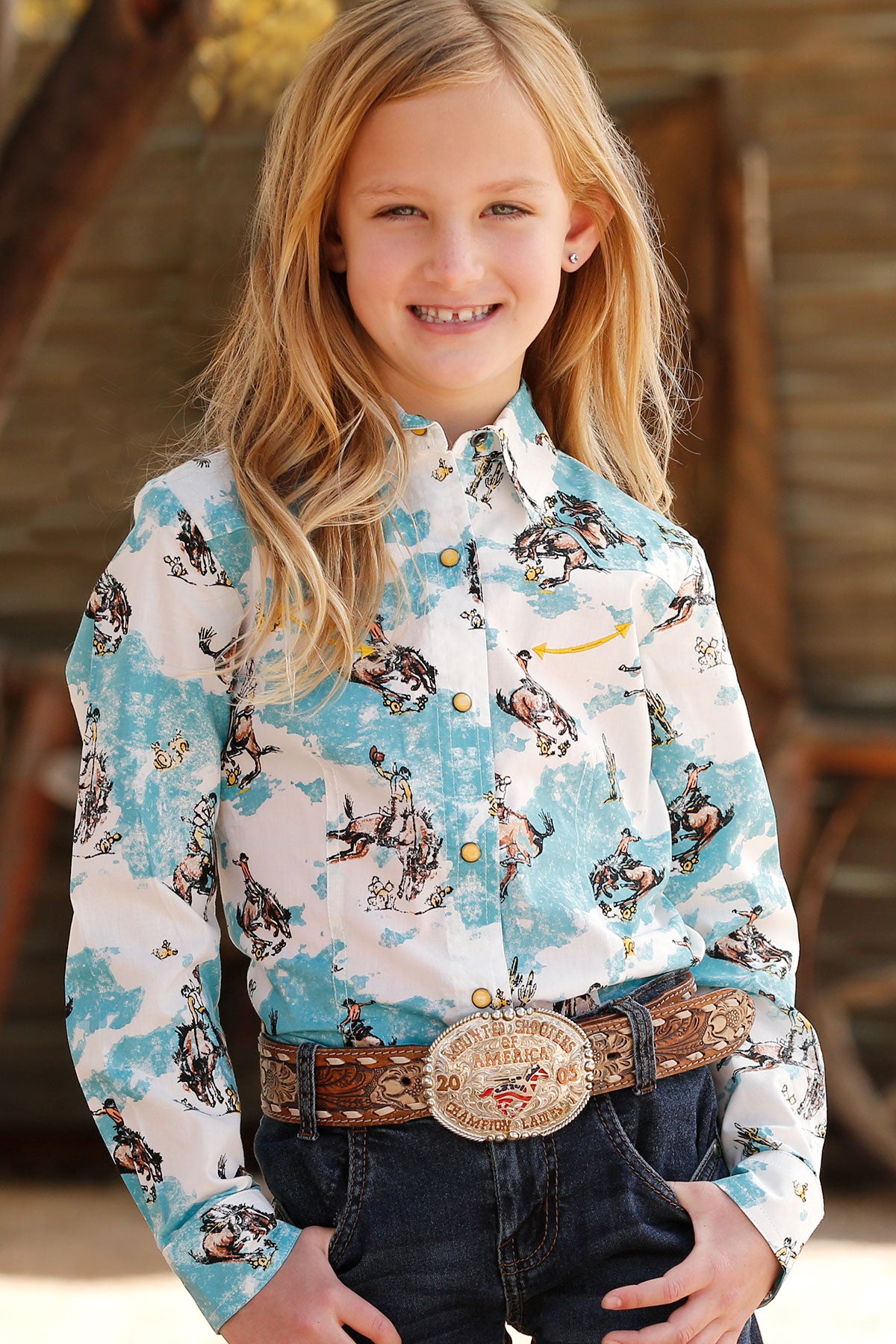 Cruel Girl Ride 'Em Cowgirl Long Sleeve Youth Shirt
