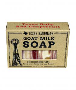 FREDERICKSBURG FARMS TEXAS RUBY RED GRAPEFRUIT GOAT MILK BAR SOAP
