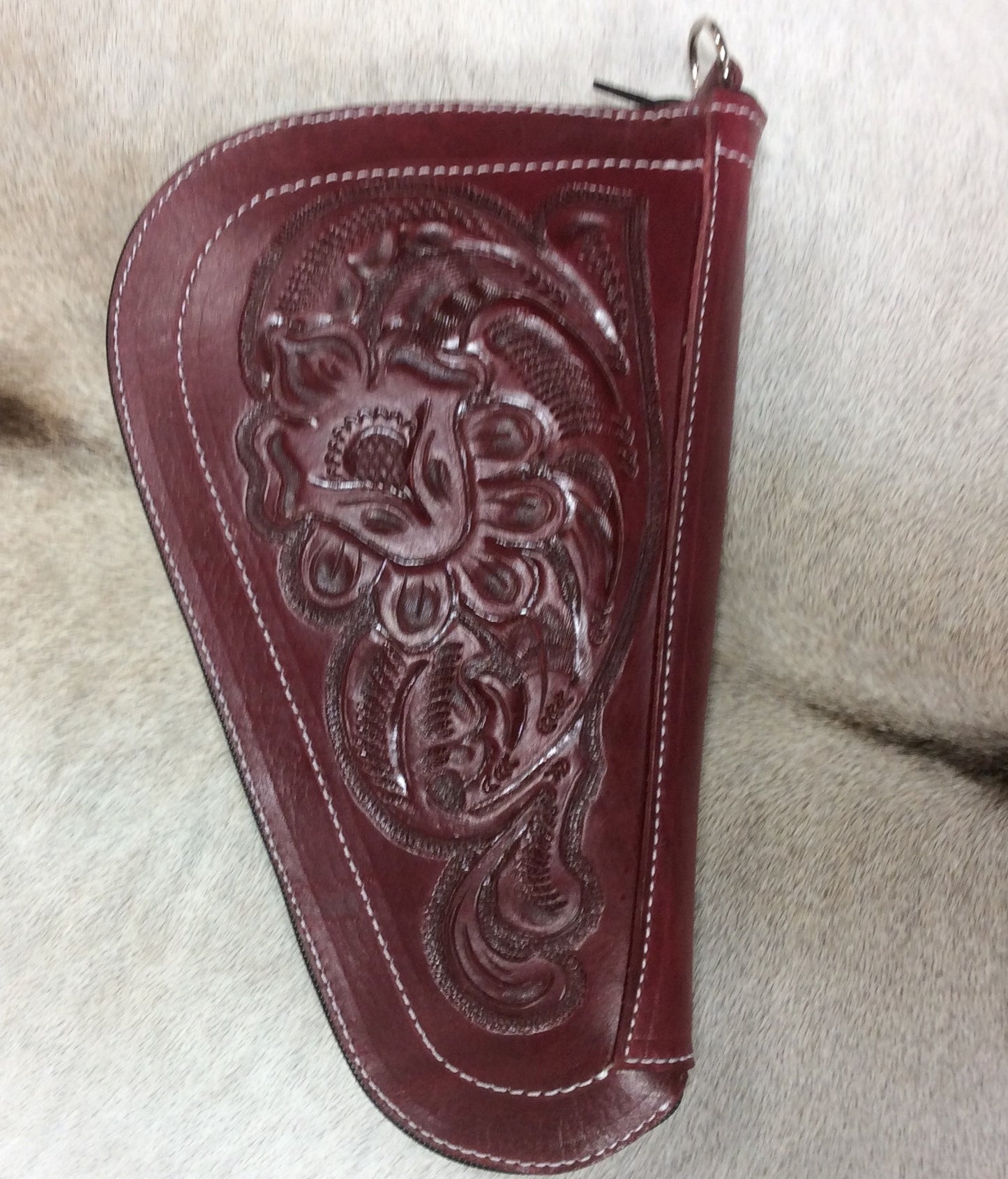 14" Pistol Case Tooled Leather Floral