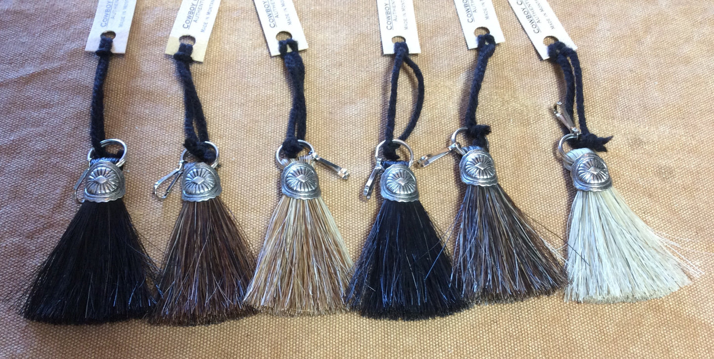 Zipper pull with Horse Hair
