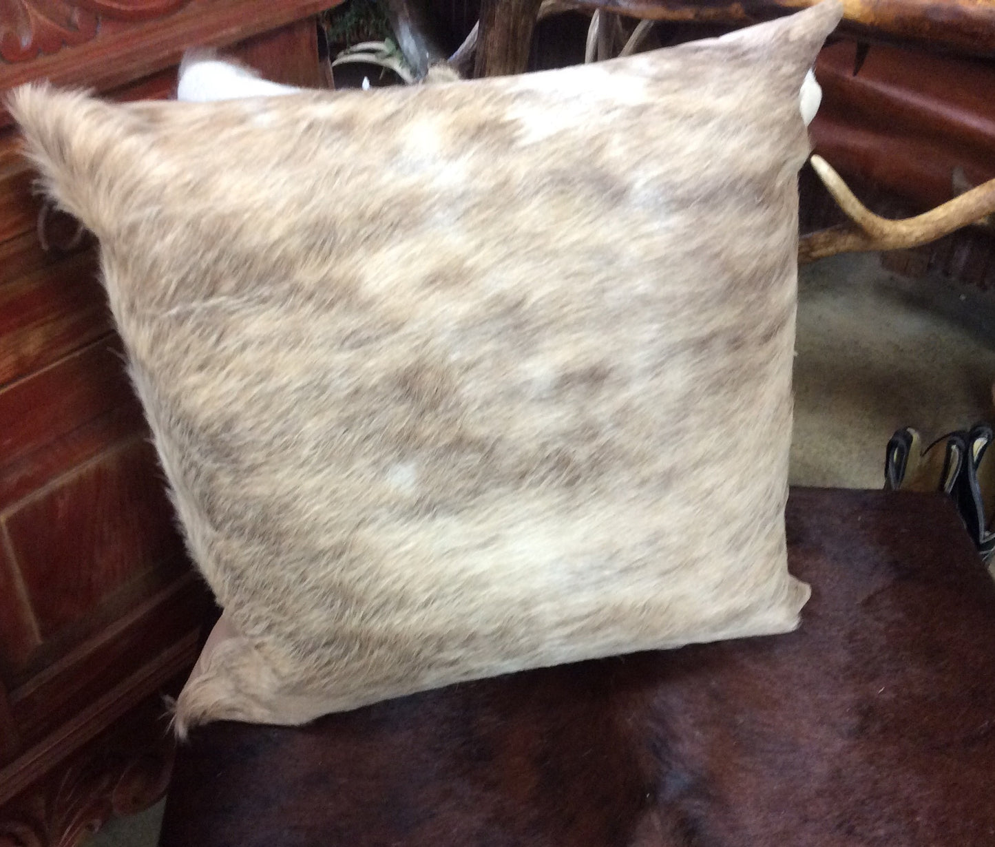 Cowhide pillow