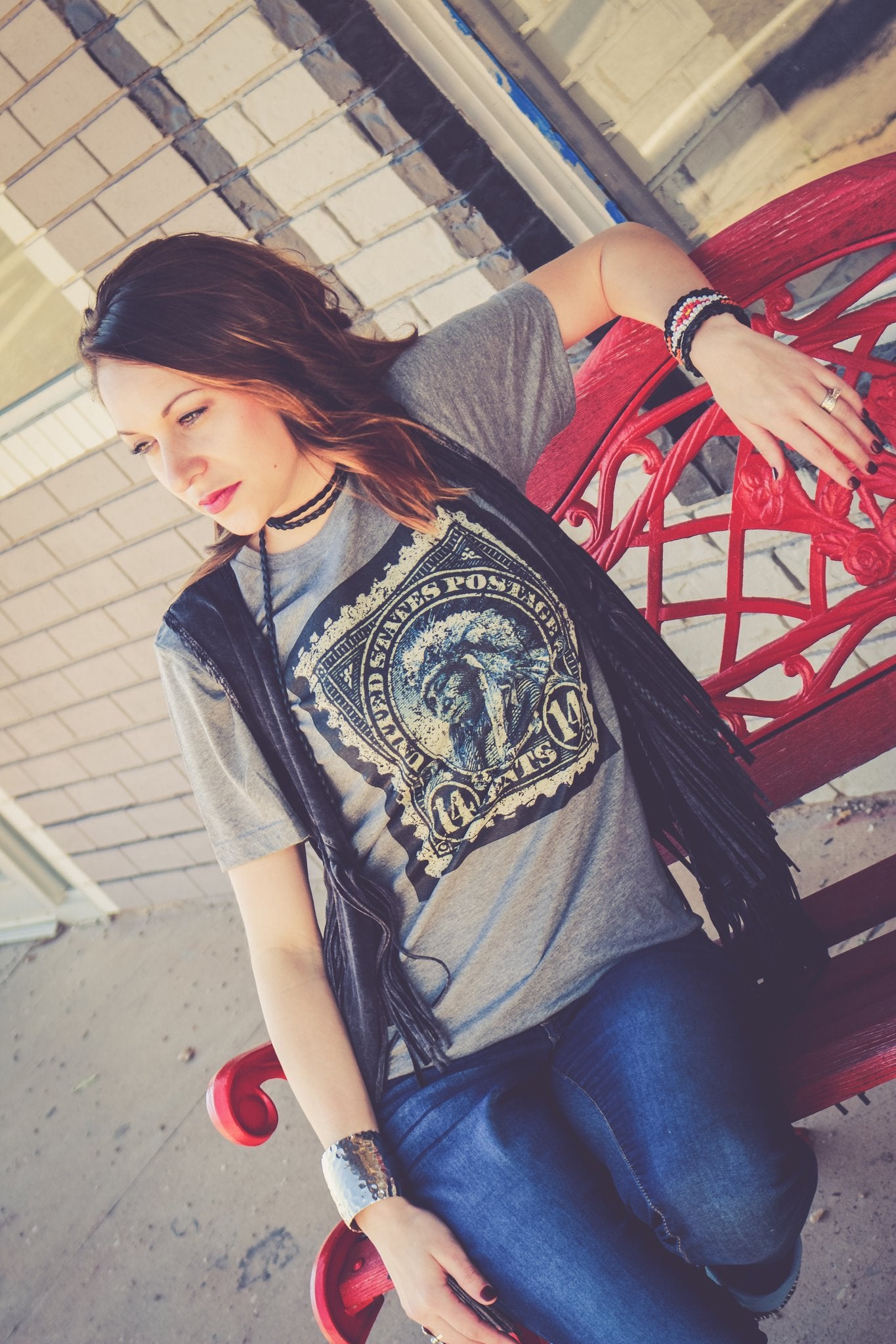 INDIAN POSTAGE STAMP TEE SHIRT