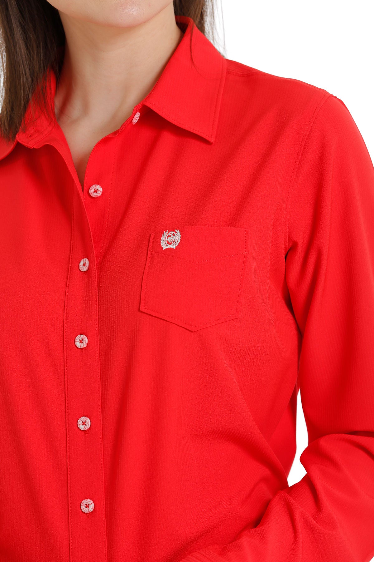 CINCH WOMEN'S ARENAFLEX BUTTON-DOWN WESTERN SHIRT - RED