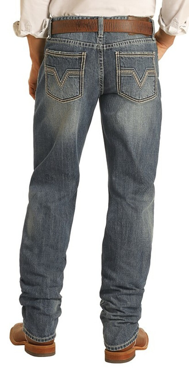 ROCK & ROLL REFLEX RELAXED FIT STACKABLE BOOTCUT JEANS