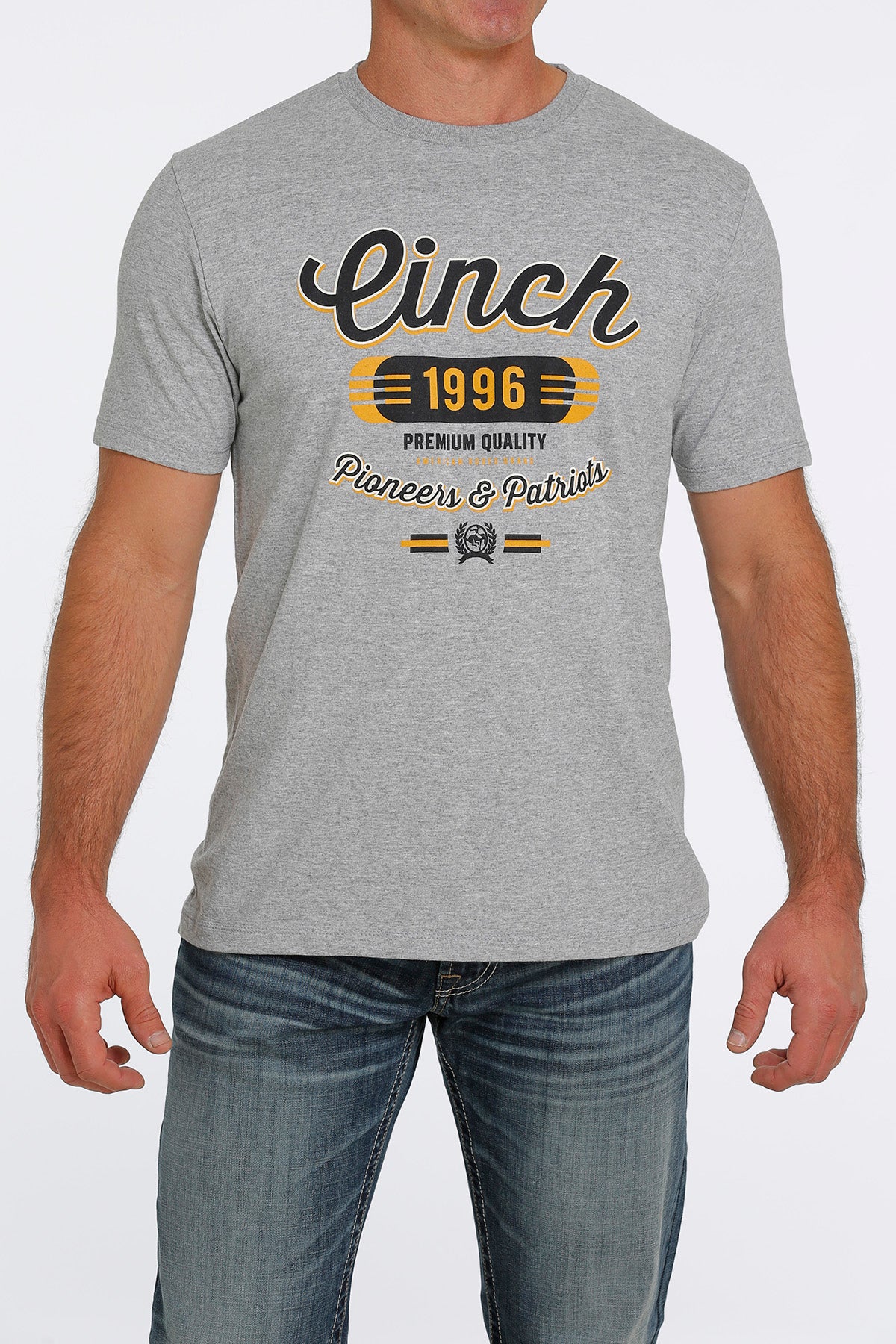 Cinch Mens Pioneers & Patriots T-Shirt -- Grey