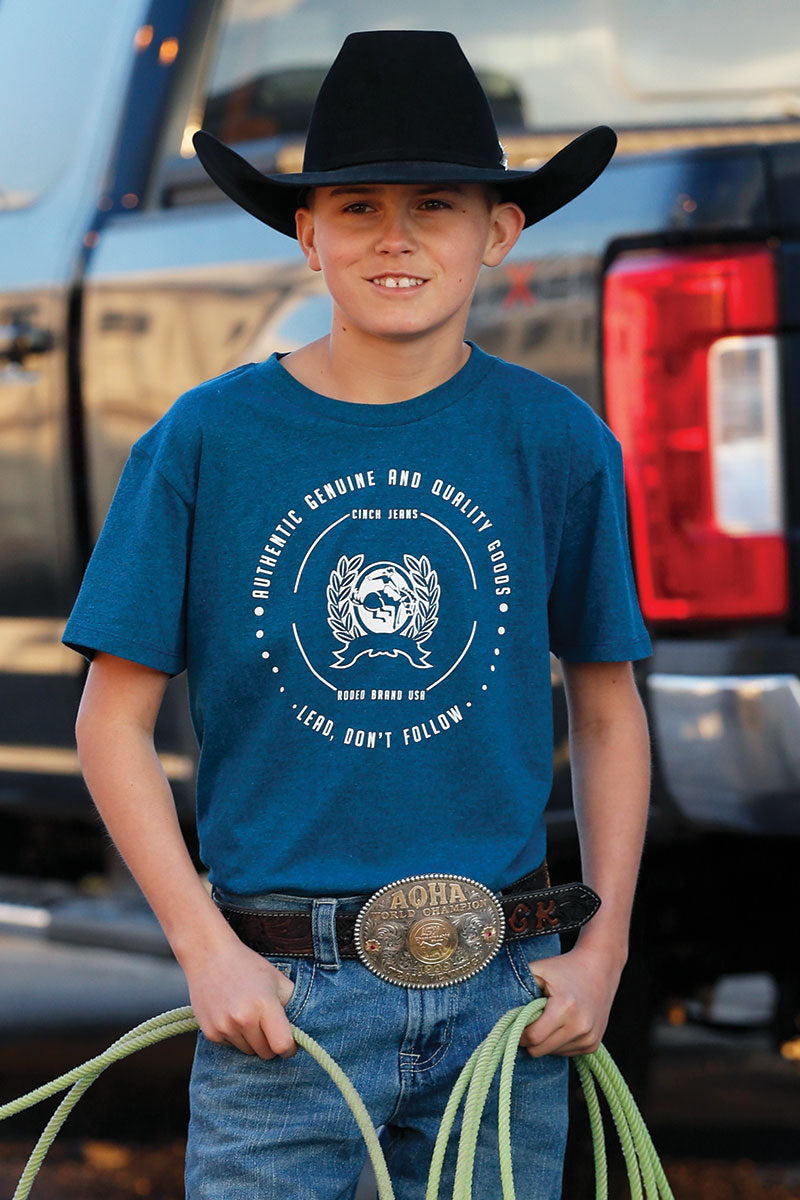 Cinch Boys Tee in Navy