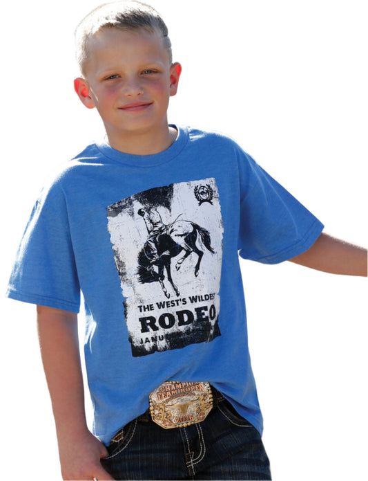 CINCH BOYS RODEO TEE - BLUE