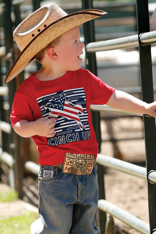 CINCH UP TODDLER BOY'S GRAPHIC TEE - RED