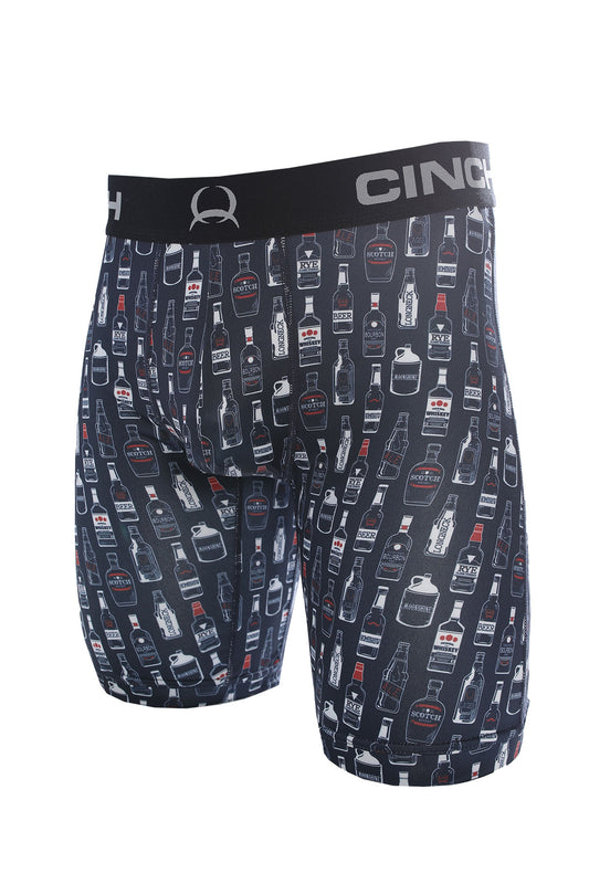CINCH MEN'S LIQUOR PRINT 9" BOXER BRIEF