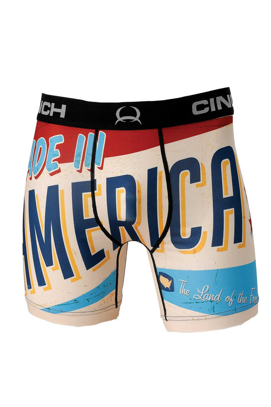 CINCH MEN'S MADE IN AMERICA PRINT 6" BOXER BRIEF