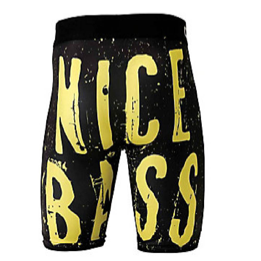 Cinch Men's Black and Yellow "Nice Bass" Print Boxers