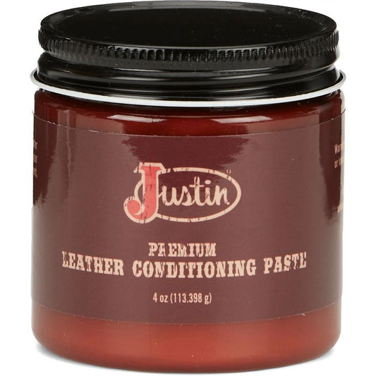 JUSTIN PREMIUM LEATHER CONDITIONING PASTE 4 OZ JAR