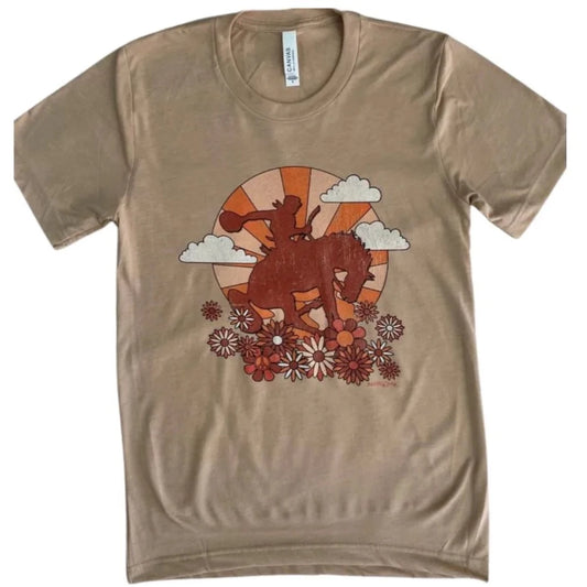 PEACE OUT BRONC TEE SHIRT