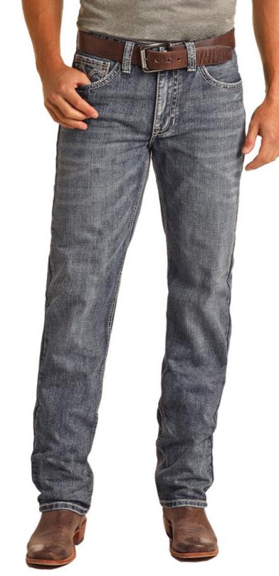 Rock & Roll Men's Double Barrel Stackable Boot Cut Jean