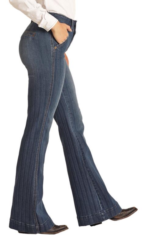 ROCK & ROLL LADIES JACQUARD HIGH RISE TROUSER