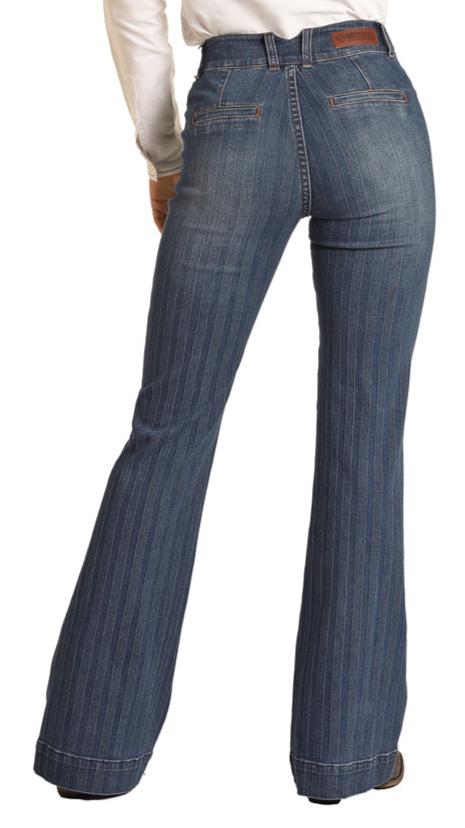 ROCK & ROLL LADIES JACQUARD HIGH RISE TROUSER