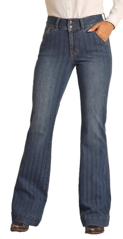 ROCK & ROLL LADIES JACQUARD HIGH RISE TROUSER