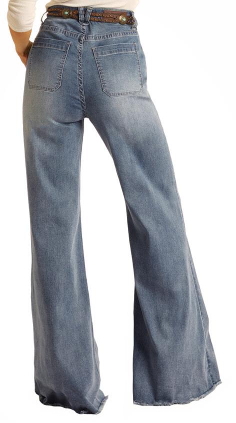 ROCK & ROLL DENIM LADIES PALLAZO FLARE JEAN