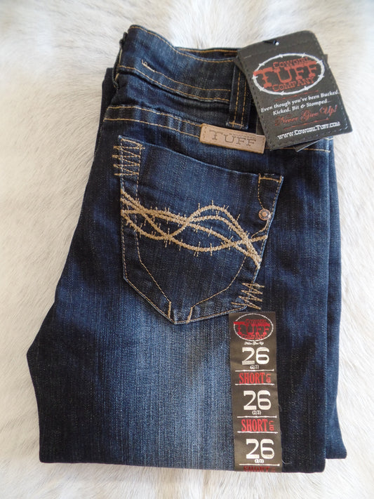 Cowgirl Tuff "Classic Dark Wash" Boot Cut Jeans