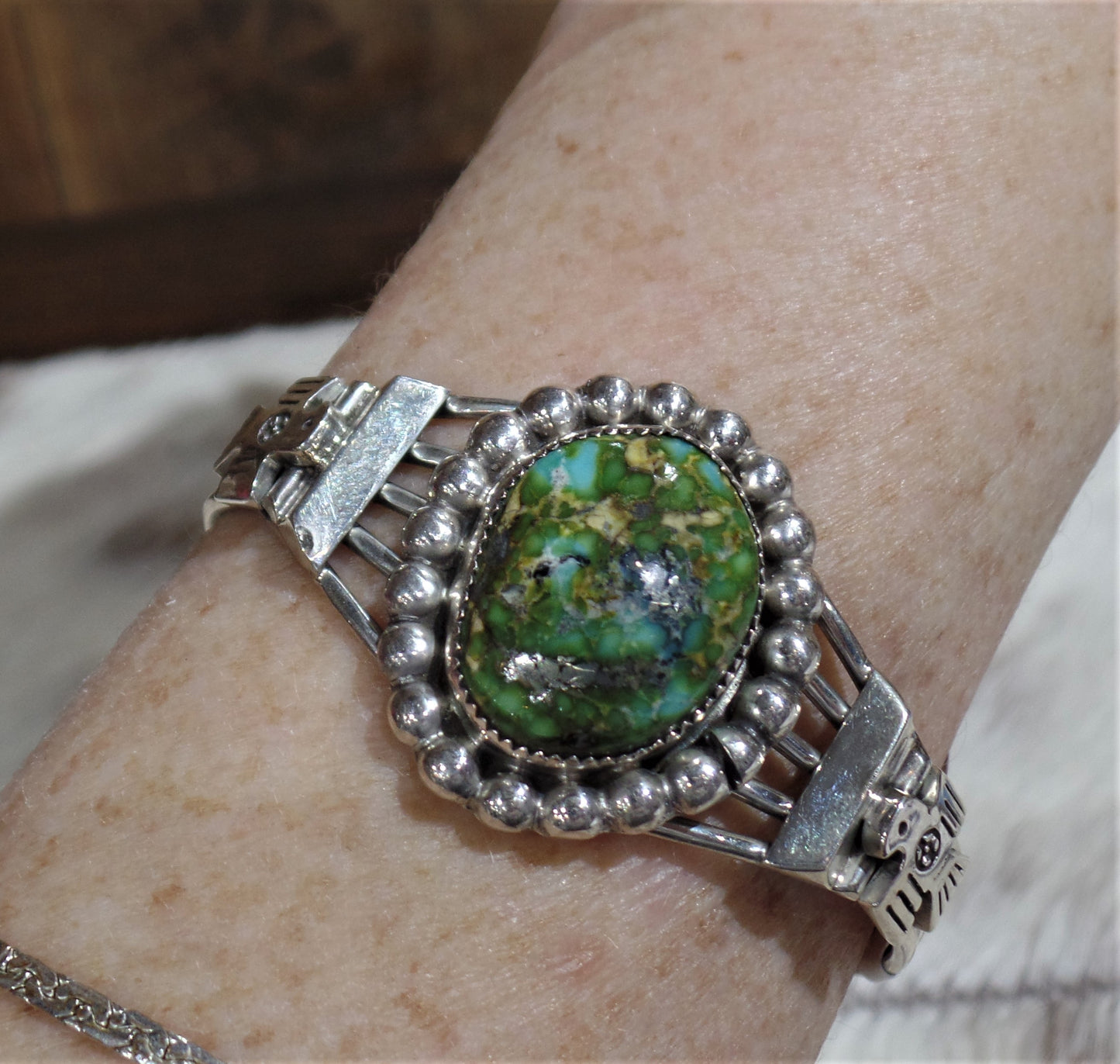 Royston Turquoise Thunderbird Cuff Bracelet
