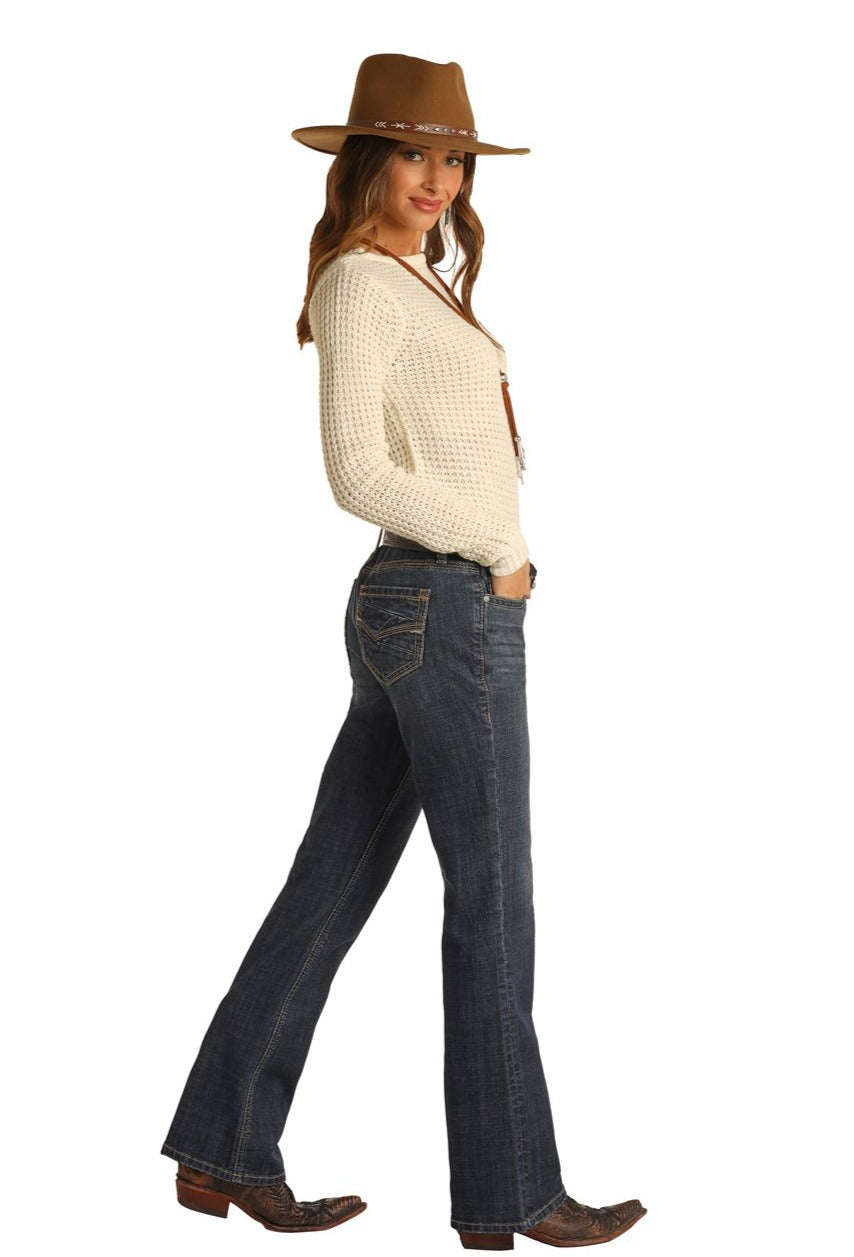 Rock & Roll Ladies Mid-Rise Bootcut