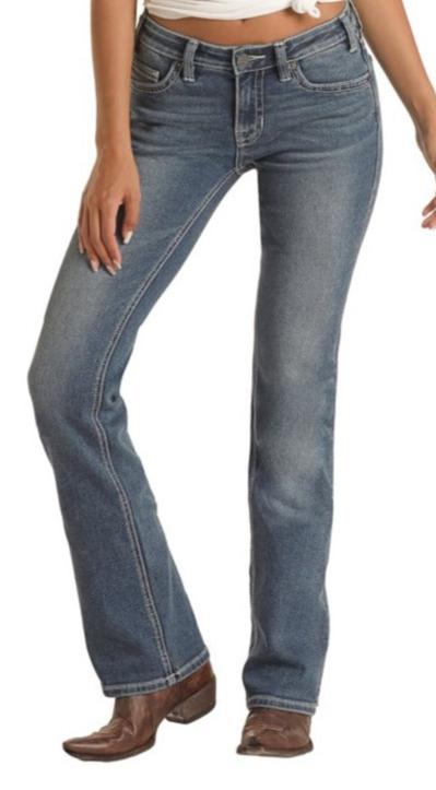 Rock & Roll Ladies Mid-Rise Bootcut Medium Vintage Wash