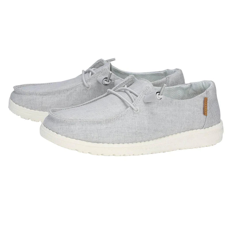 HEY DUDE WENDY CHAMBRAY LIGHT GREY LADIES SHOES