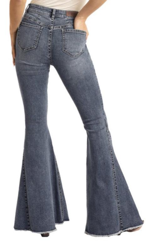 ROCK & ROLL HIGH RISE EXTRA STRETCH BELL BOTTOM JEANS