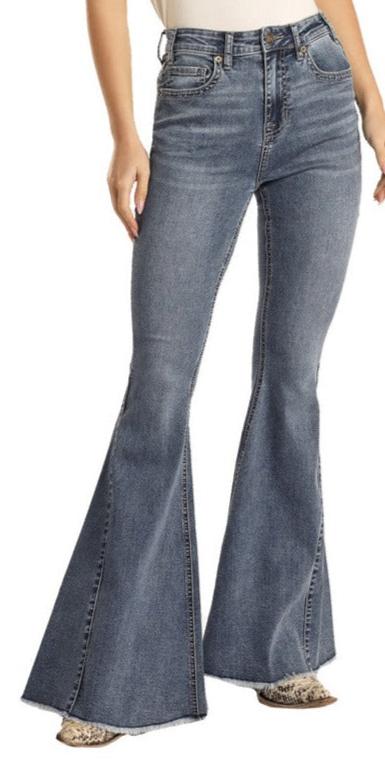 ROCK & ROLL HIGH RISE EXTRA STRETCH BELL BOTTOM JEANS