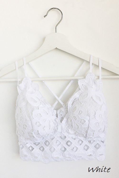 PLUS LACE BRALETTE WHITE