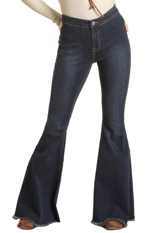 Women's Rock & Roll Denim High Rise Bell Bottoms