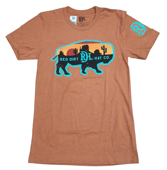 RED HAT CO BILLBOARD TEE SHIRT in HEATHER AUTUMN