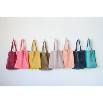 Velvet Jewel tone tote