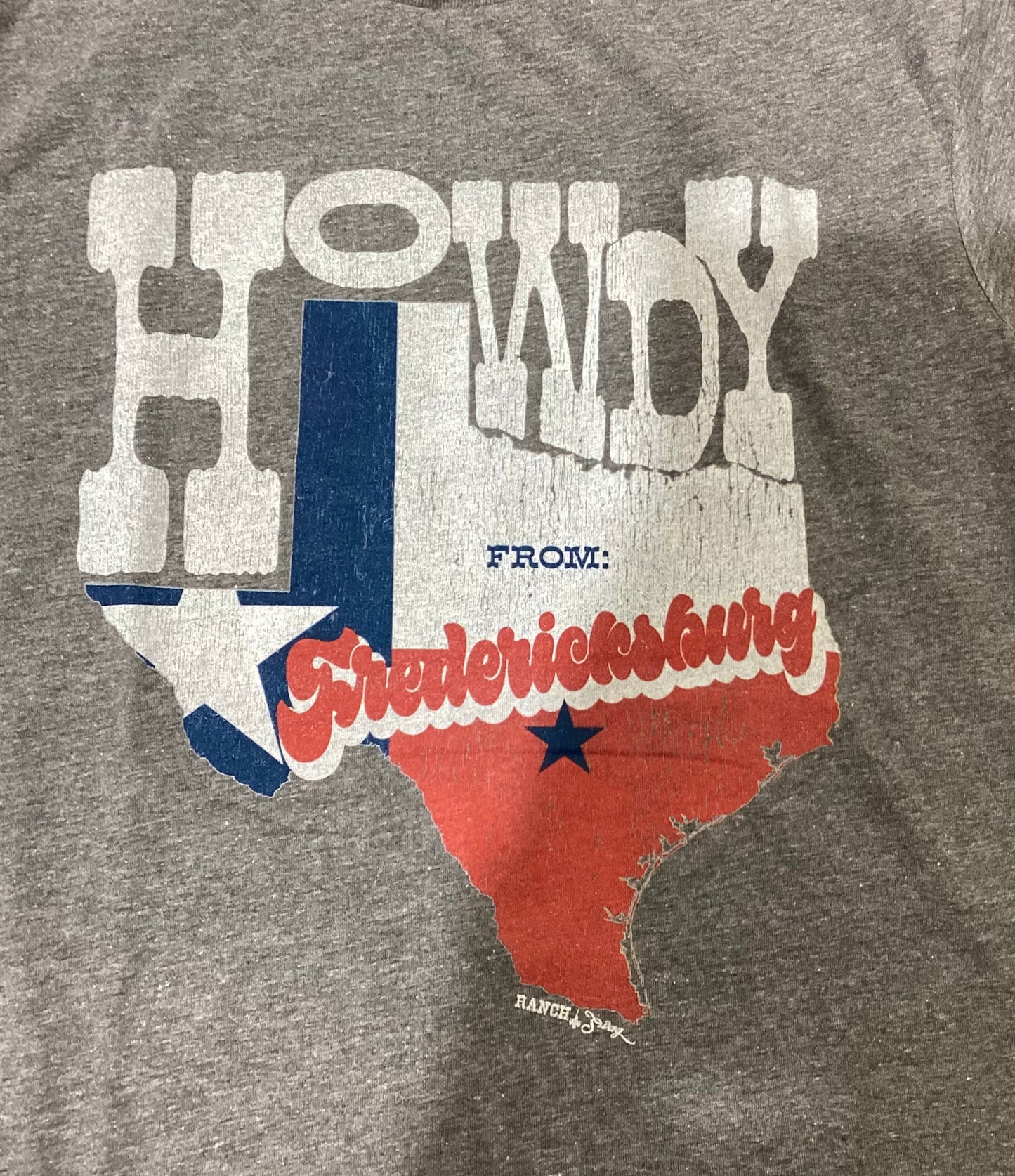 HOWDY TEXAS FROM FREDERICKSBURG TEE SHIRT