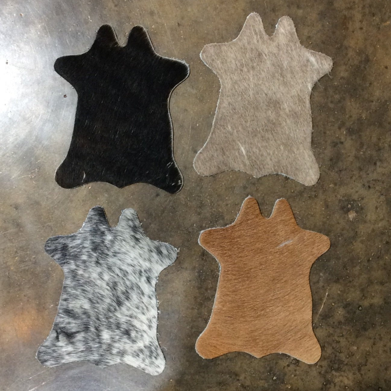 Cowhide rug Shaped Cowhide Coasters