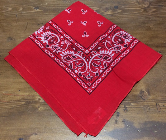 Double sided Red Bandana 100% cotton